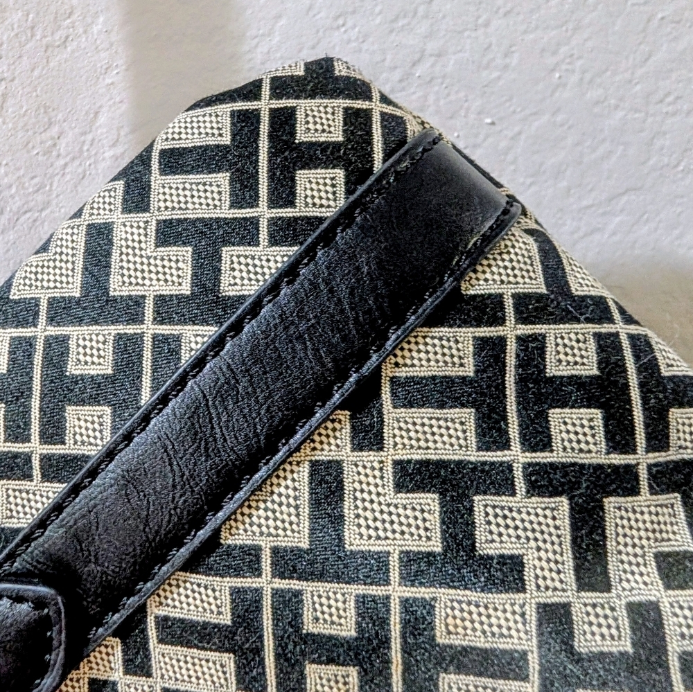 Tommy Hilfiger Monogram Logo Crossbody Bag - Black & Cream/Tan - Picture 3 of 6